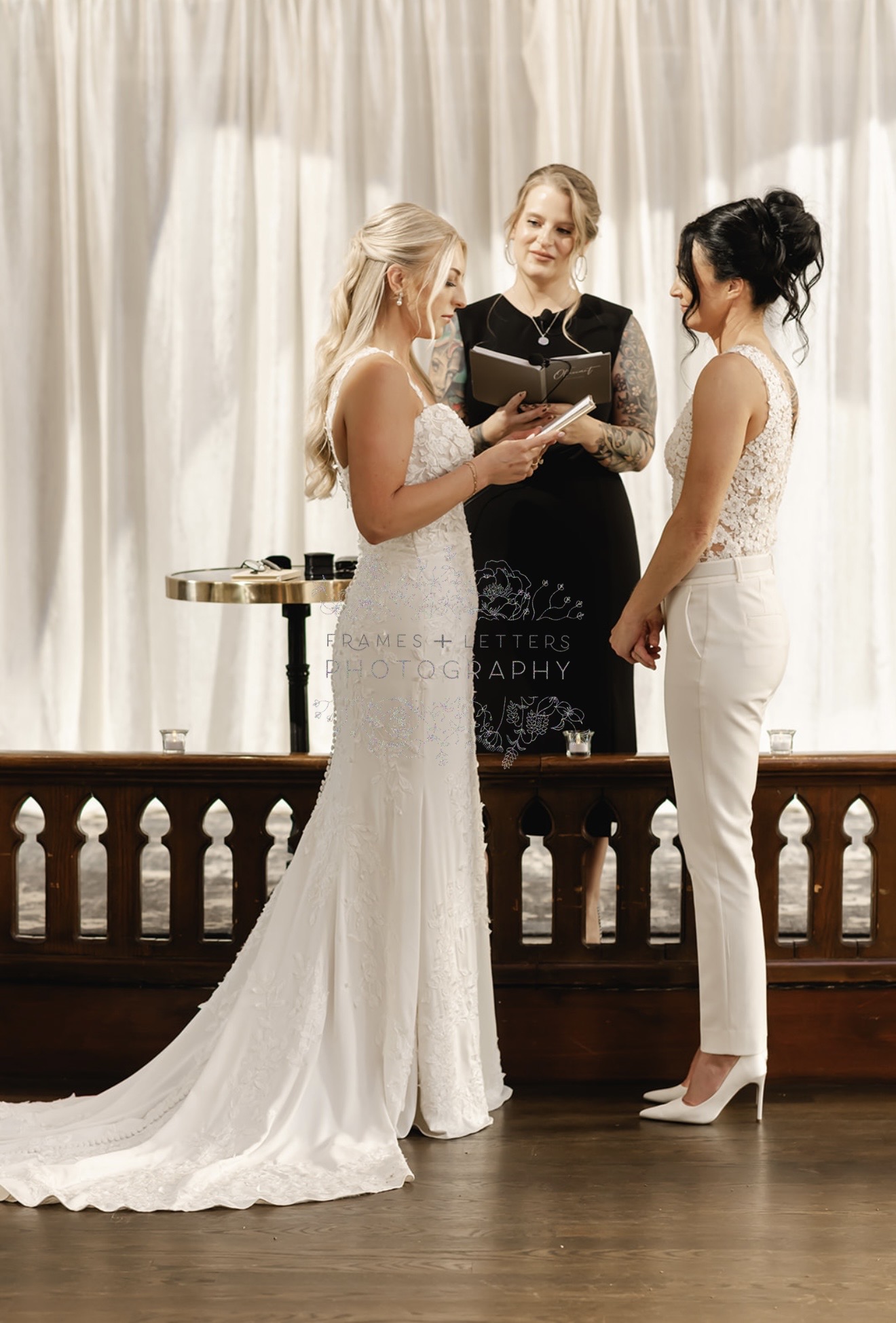 Couple sharing their vows